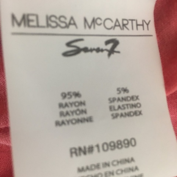 3/&15 Melissa McCarthy Coral Seven 7 Long Sleeve - Picture 5 of 6